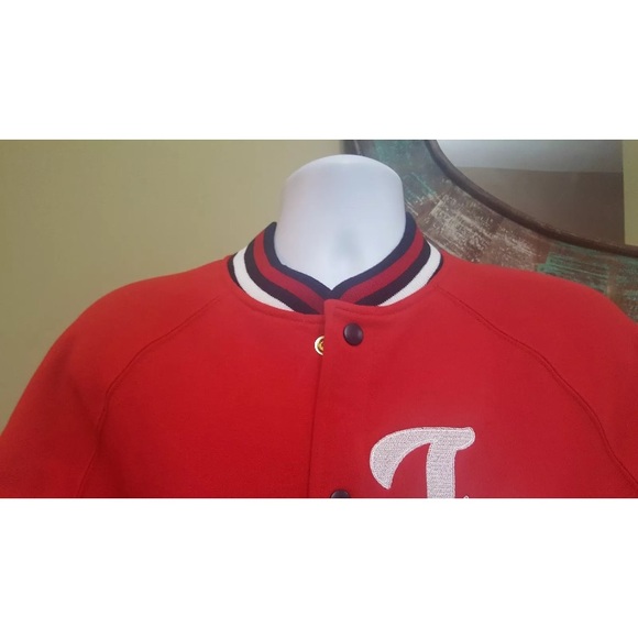 Men’s Flight Club Red Letterman Varsity Jacket M - Picture 4 of 7
